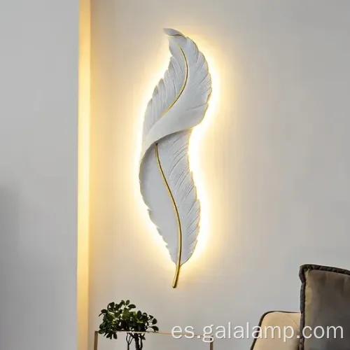 Modern Dimmable Wall Donce con elegante diseño de plumas
